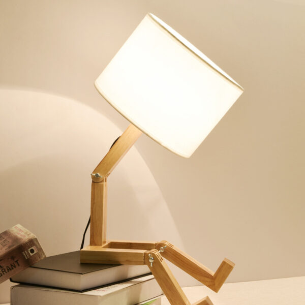 Zaina Desk Lamp Desk Wooden Simple - Image 3