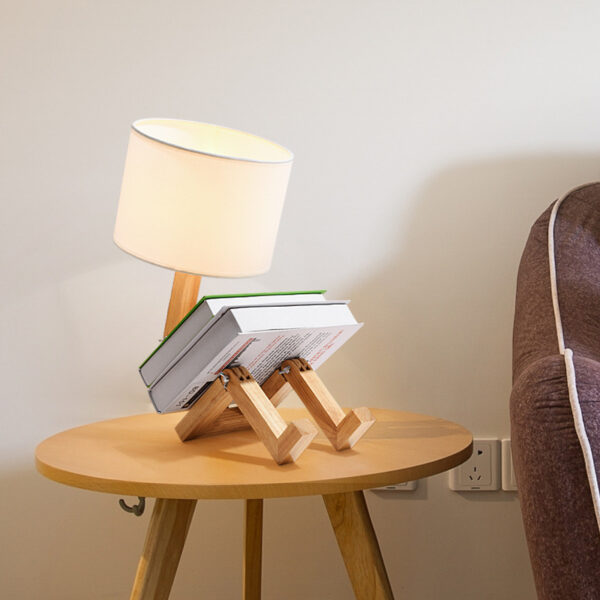Zaina Desk Lamp Desk Wooden Simple - Image 4