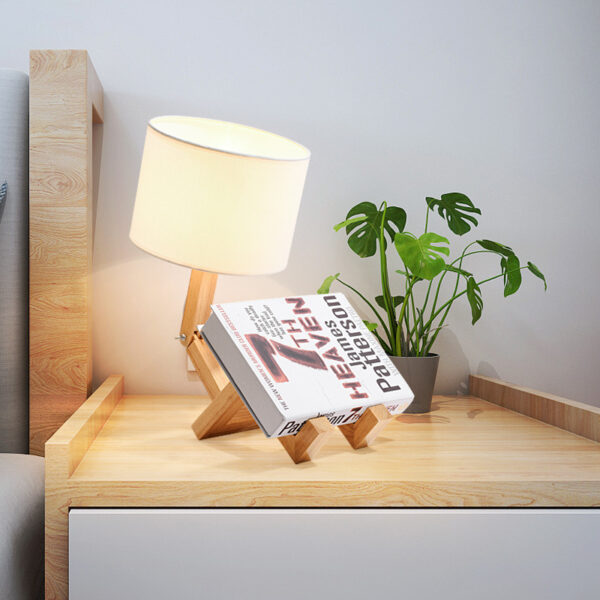 Zaina Desk Lamp Desk Wooden Simple - Image 6