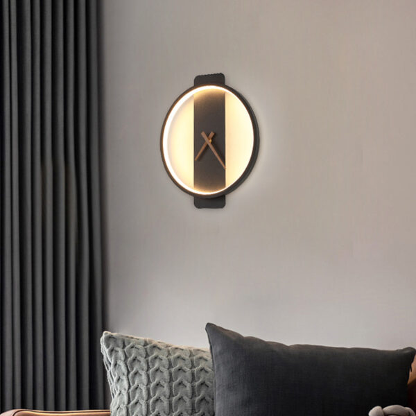 Zaina Nordic Clock Wall Lamp - Image 7