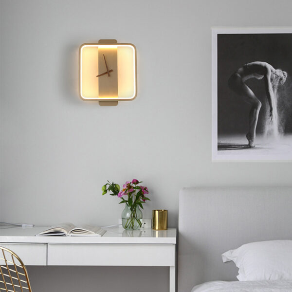 Zaina Nordic Clock Wall Lamp - Image 6