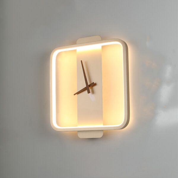 Zaina Nordic Clock Wall Lamp - Image 2